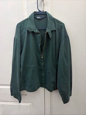 VTG Polo Ralph Lauren Harrington green  Jacket Mens Size xl  very clean